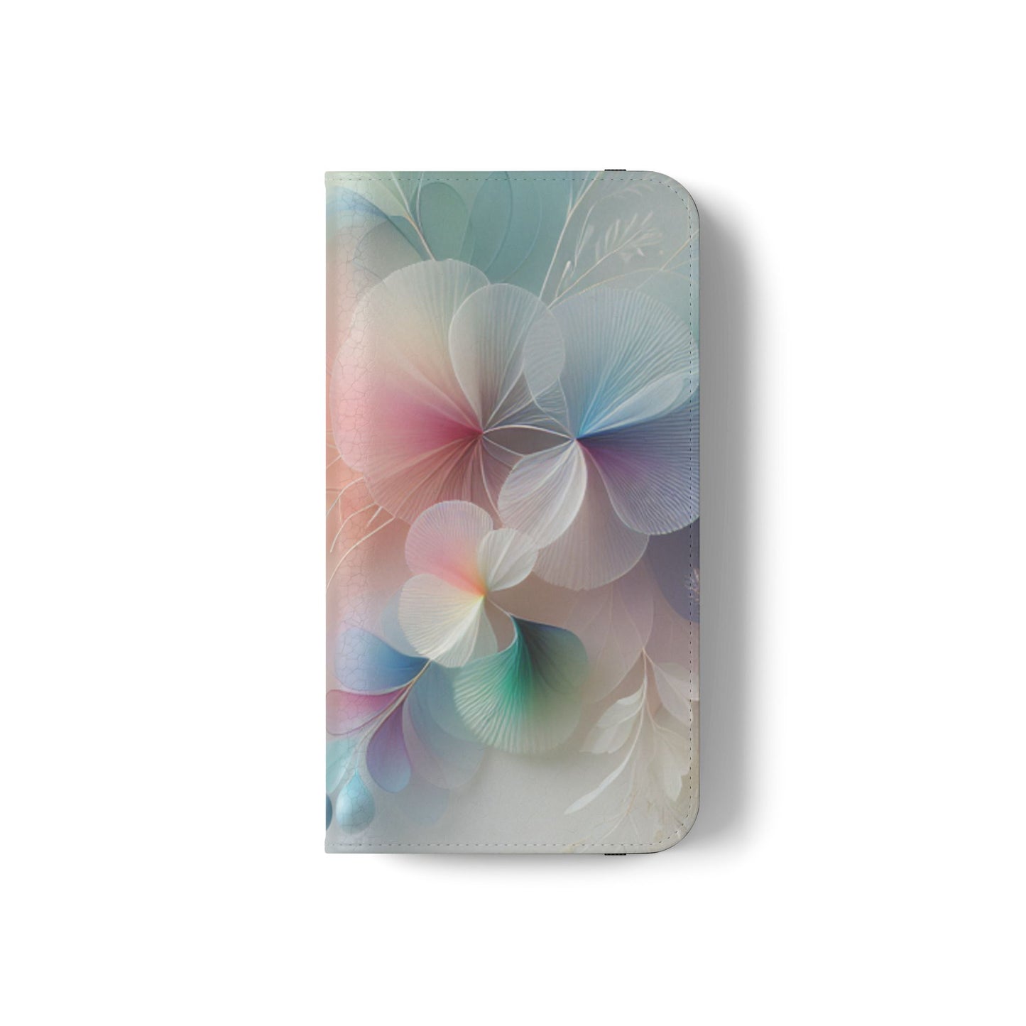 Floral Dream Flip Phone Case - Pastel Watercolor Wallet Cover