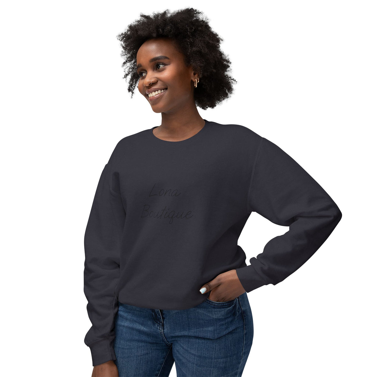 Lona Boutique Sweatshirt mit minimalistischem Logo