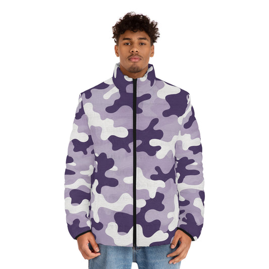 Purple Camo Puffer Jacket