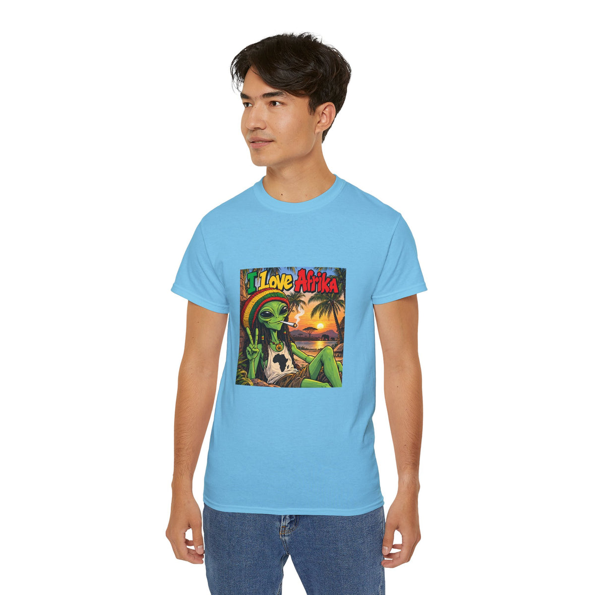 I Love Afrika Alien Sunset T-Shirt – Unisex