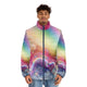 Puffer Jacket — Rainbow Dreamscape All-Over Print