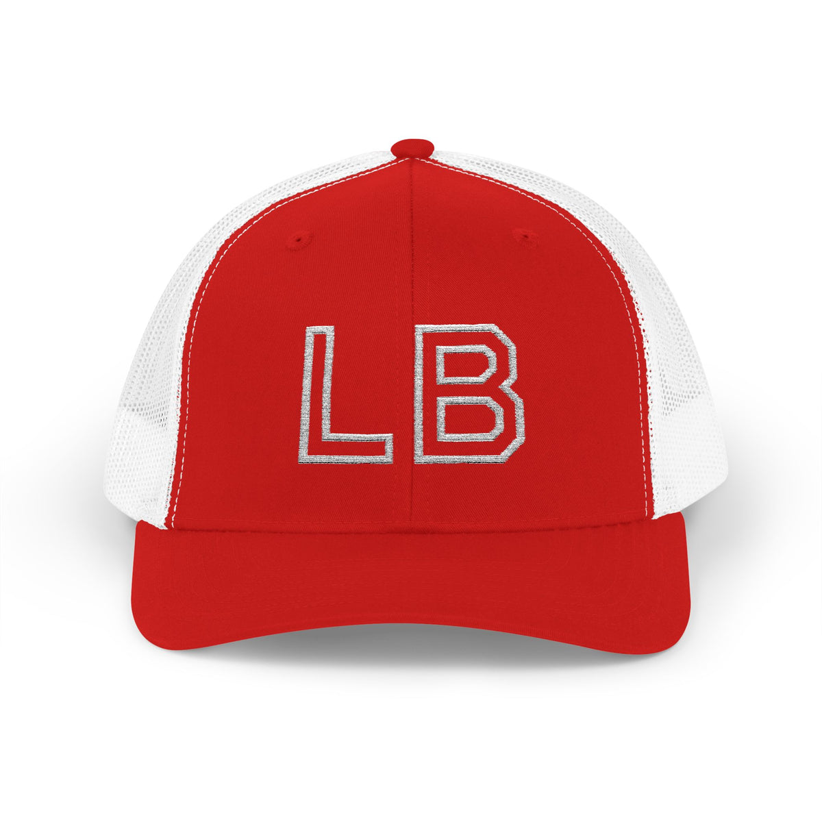 LB Green and White Snapback Trucker Cap