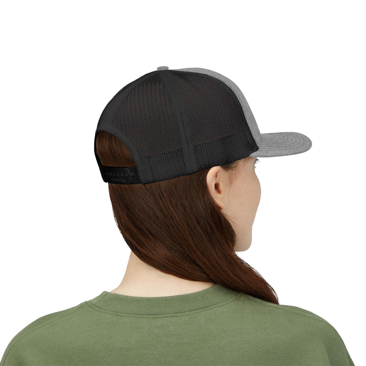 LB Green and White Snapback Trucker Cap