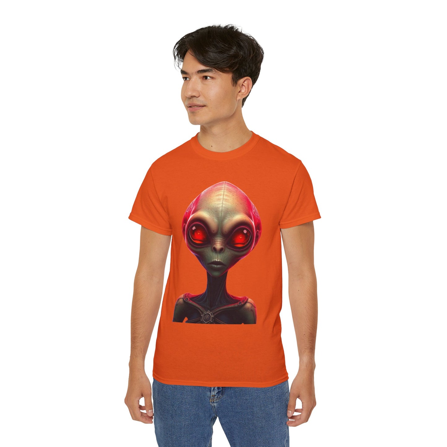 Alien Head Graphic Tee — Retro Red-Eye Extraterrestrial T-Shirt
