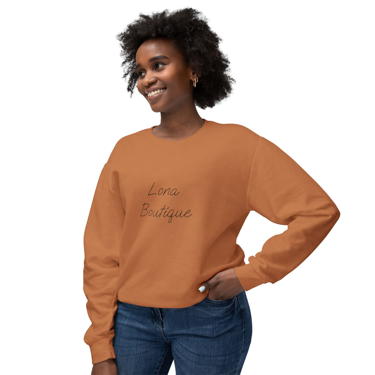 Lona Boutique Sweatshirt mit minimalistischem Logo