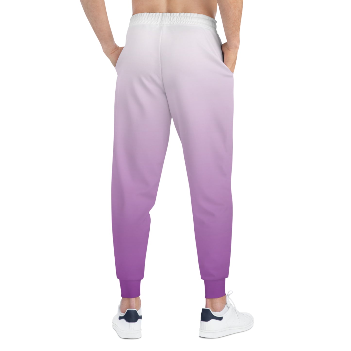 Purple Ombre Athletic Joggers — Gradient Sweatpants for Women & Men