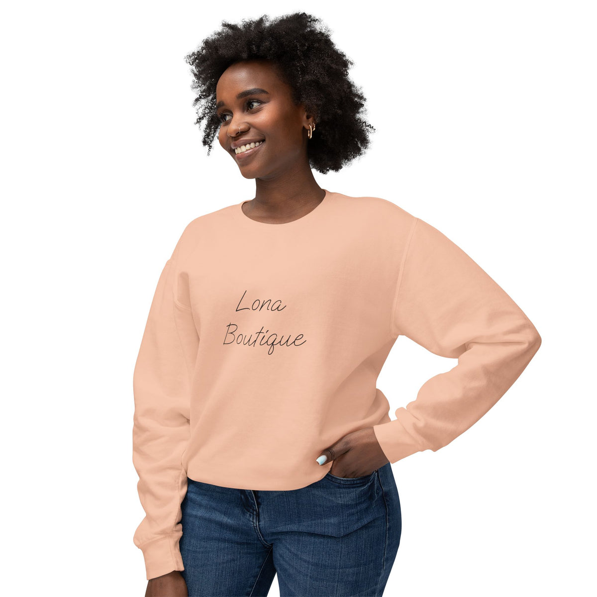 Lona Boutique Sweatshirt mit minimalistischem Logo
