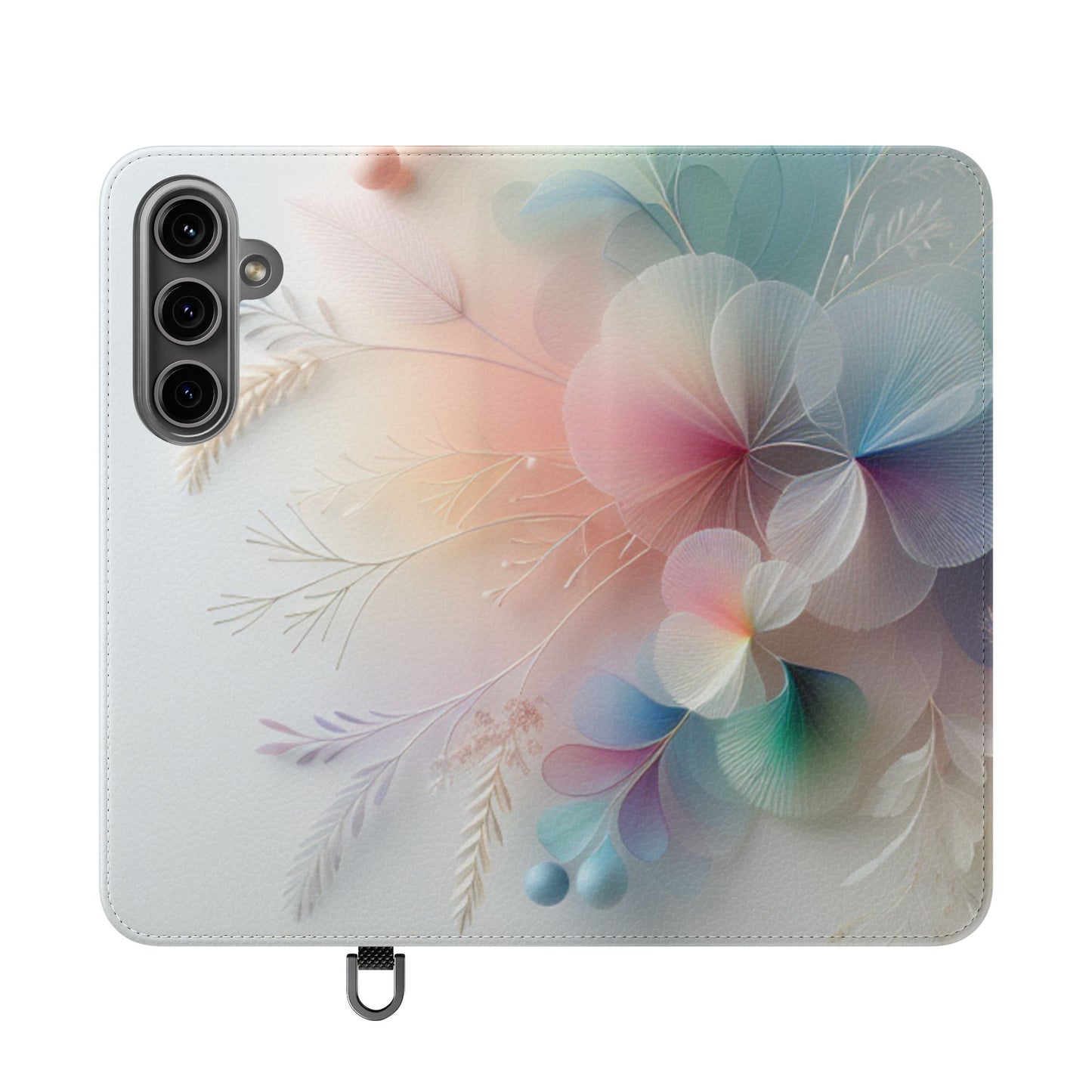 Floral Dream Flip Phone Case - Pastel Watercolor Wallet Cover