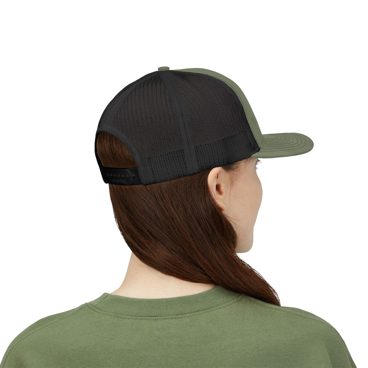 LB Green and White Snapback Trucker Cap