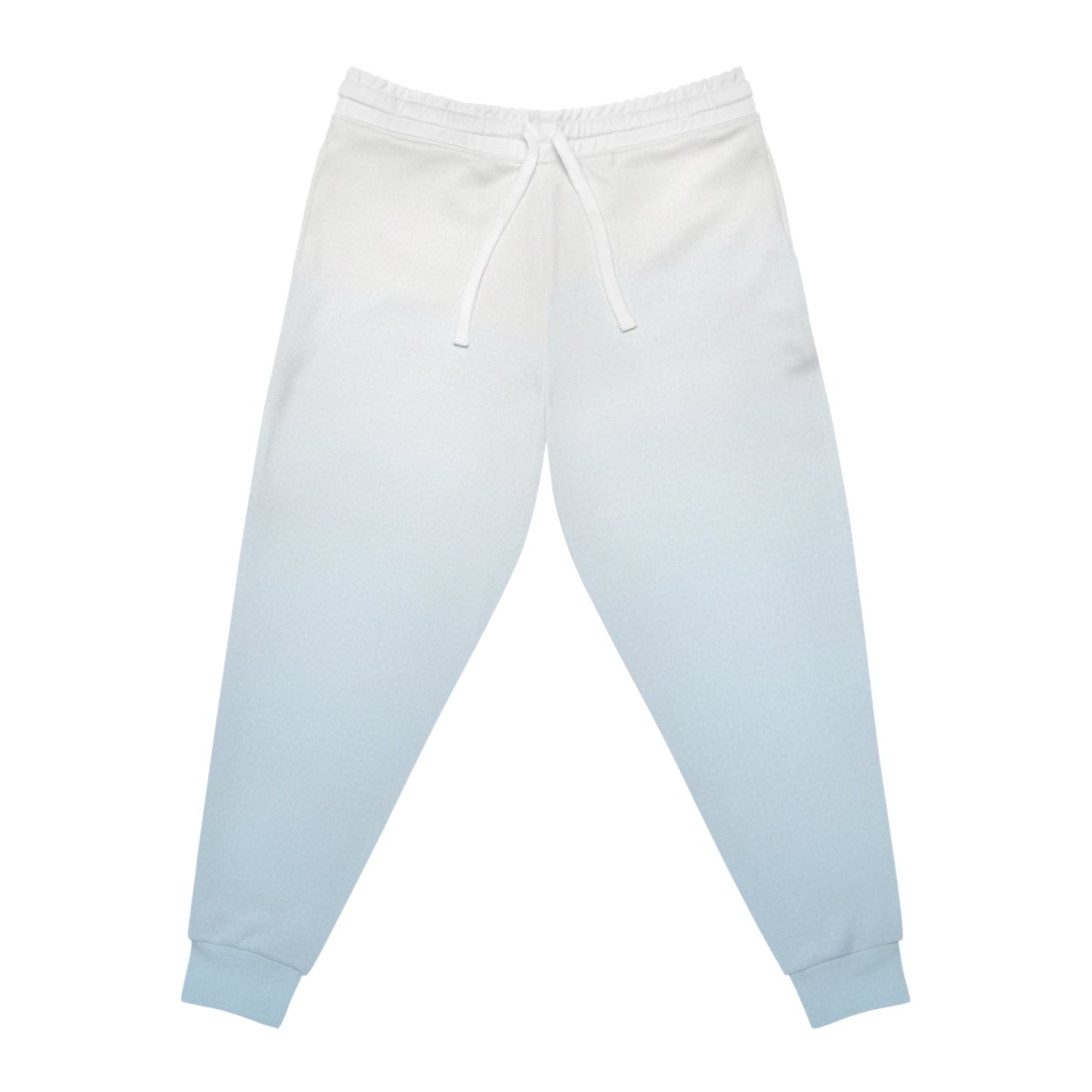 Ombre Athletic Joggers — Light Blue Fade All-Over Print