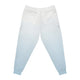 Ombre Athletic Joggers — Light Blue Fade All-Over Print