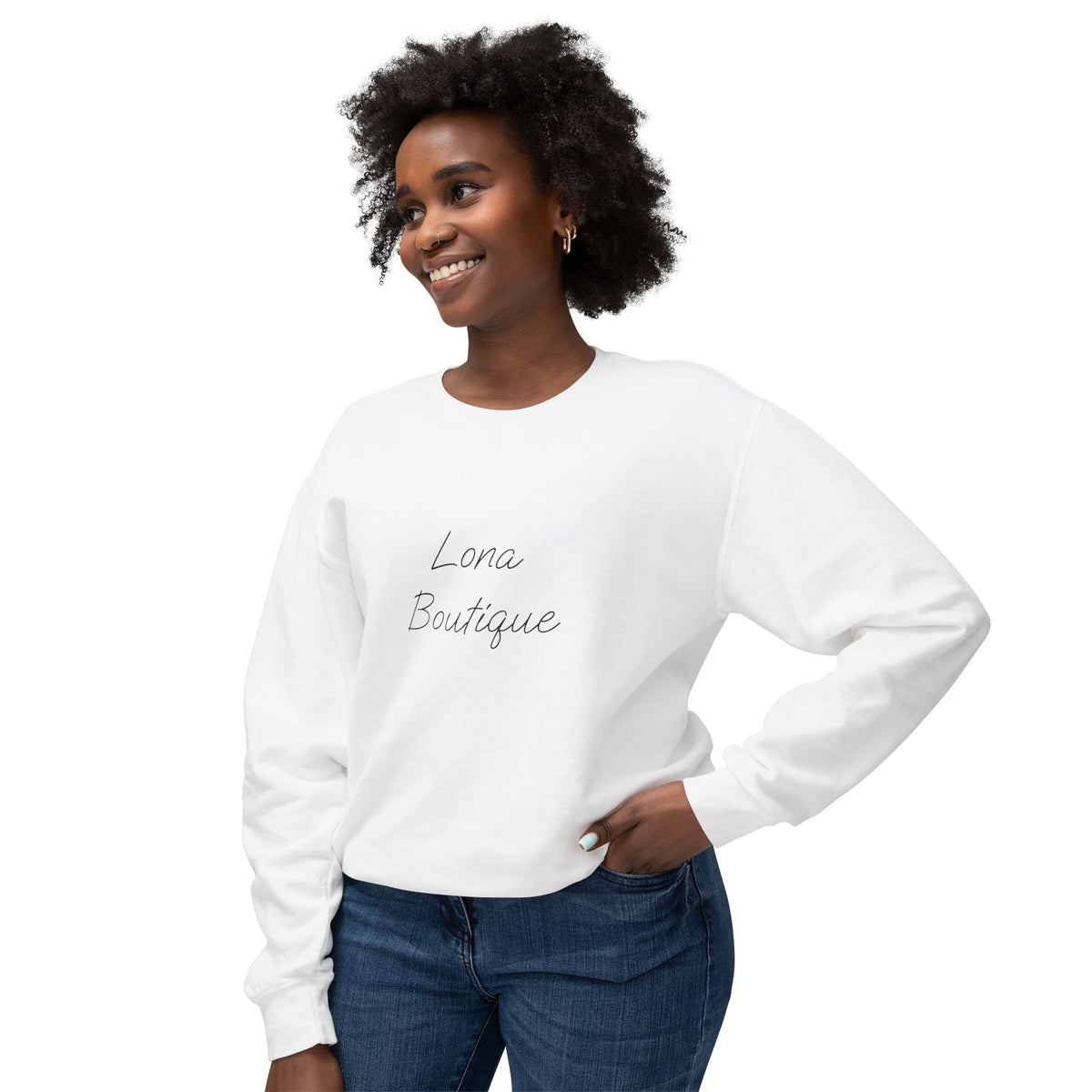 Lona Boutique Sweatshirt mit minimalistischem Logo