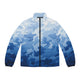 Blue Ombre Camo Puffer Jacket — Men's Lightweight Insulated Coat