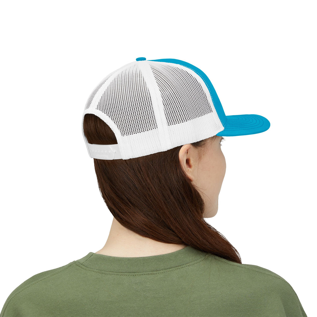 LB Green and White Snapback Trucker Cap