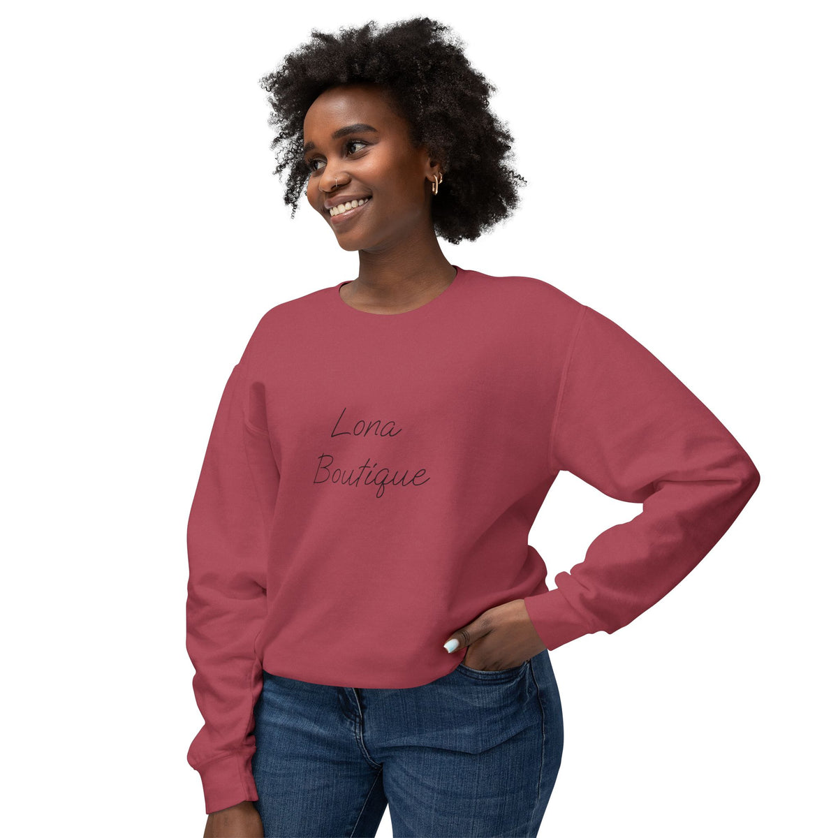 Lona Boutique Sweatshirt mit minimalistischem Logo