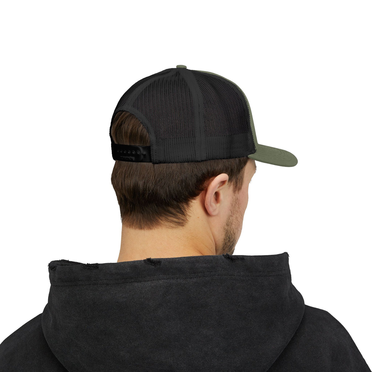 LB Green and White Snapback Trucker Cap