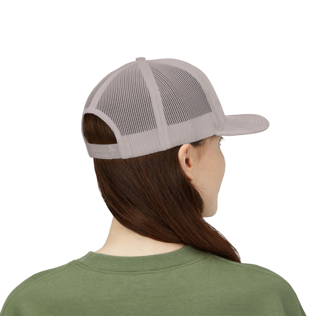 LB Green and White Snapback Trucker Cap