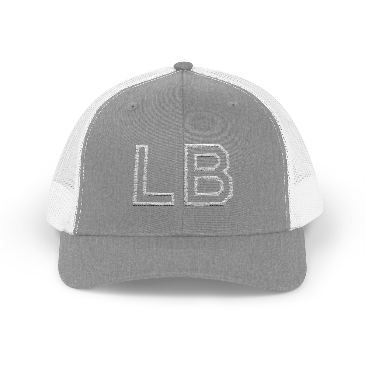 LB Green and White Snapback Trucker Cap