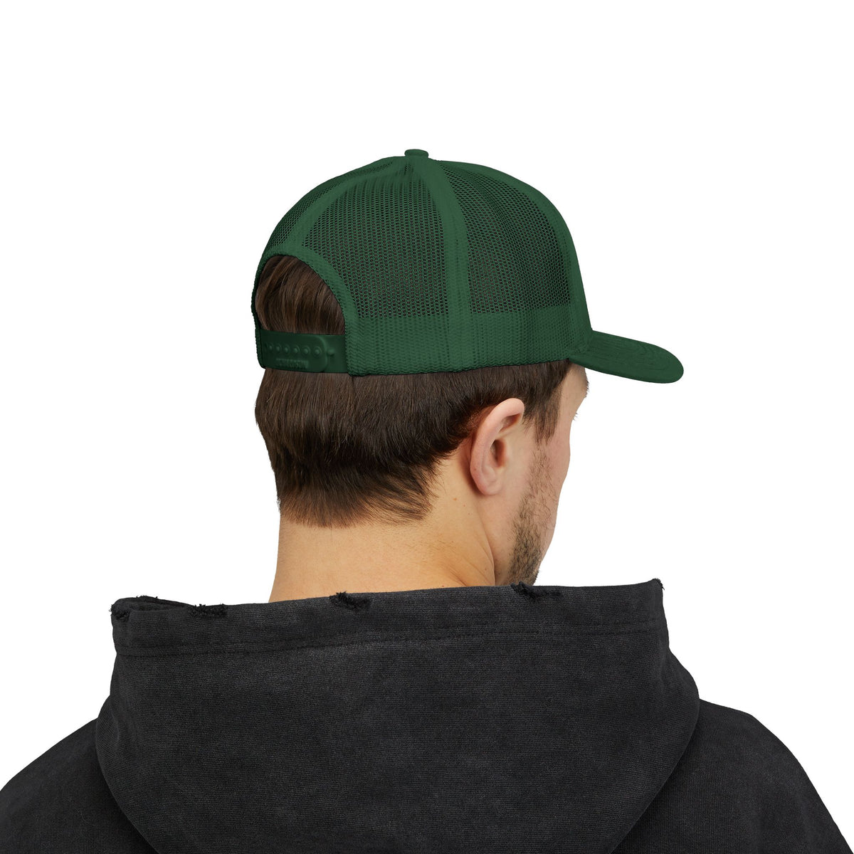 LB Green and White Snapback Trucker Cap