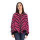 Pink Tiger Stripe Bomber Jacket — Women's Printed Animal-Print AOP Jacket