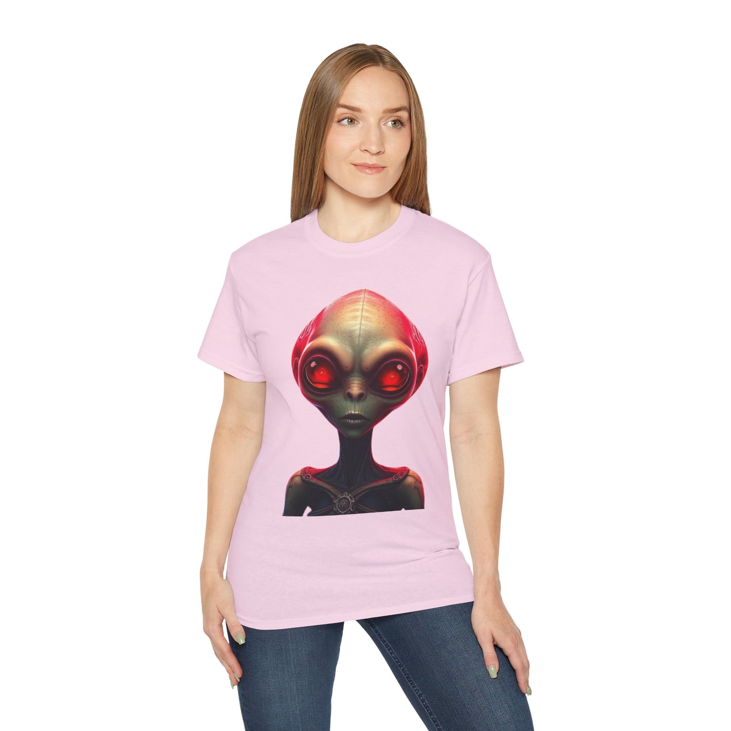 Alien Head Graphic Tee — Retro Red-Eye Extraterrestrial T-Shirt