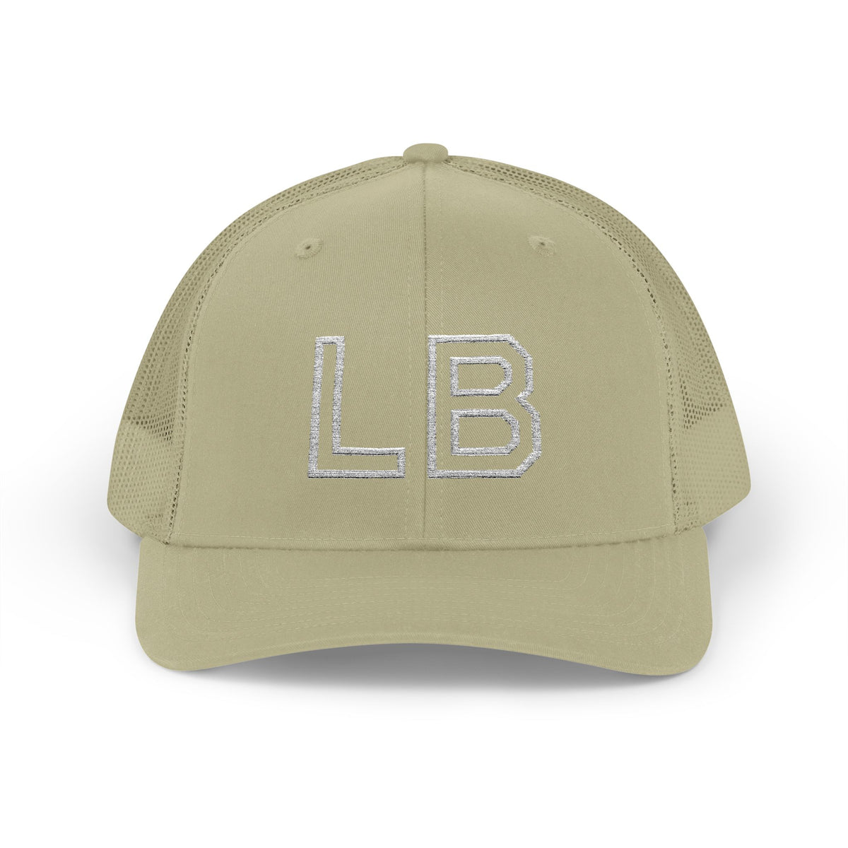 LB Green and White Snapback Trucker Cap
