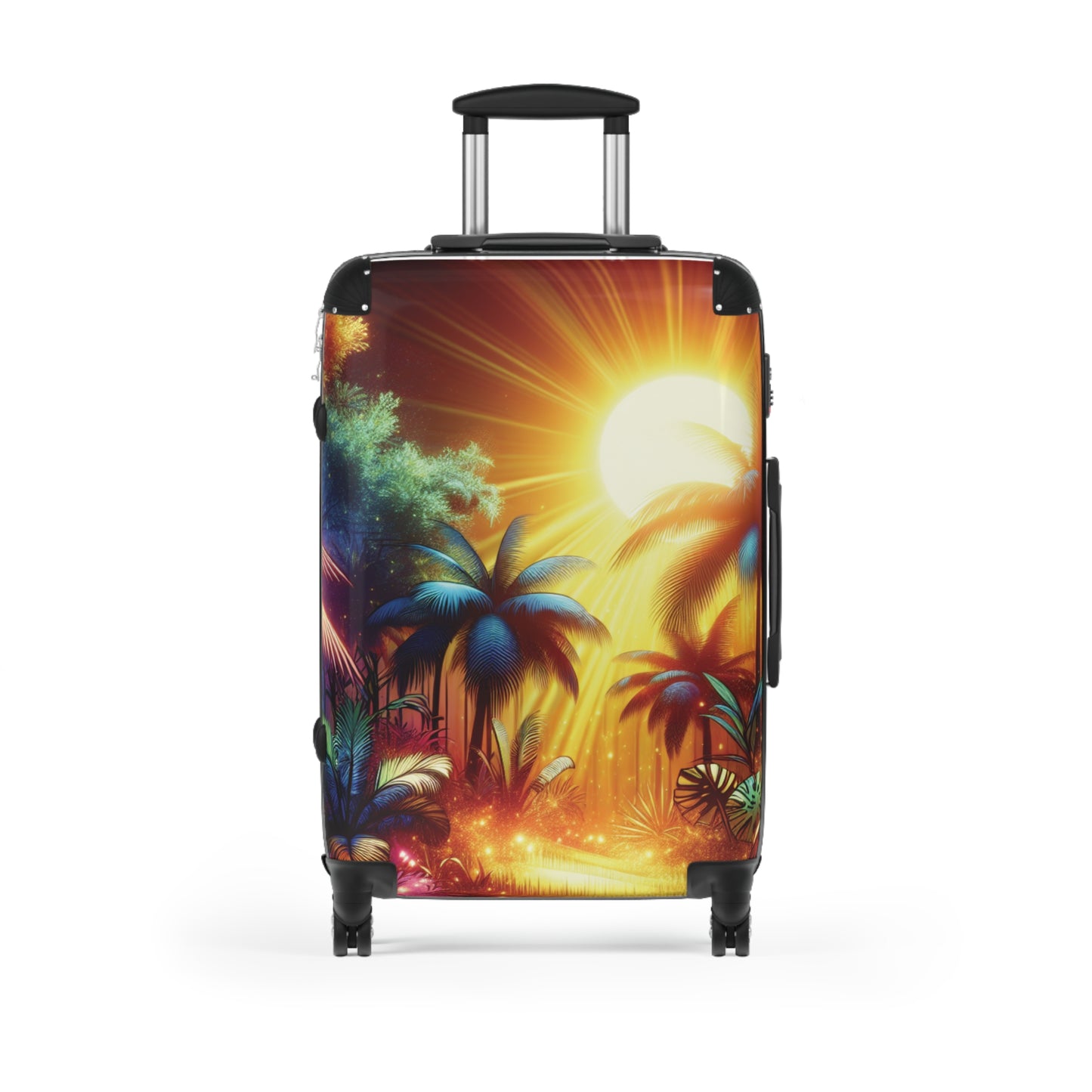 Tropical Sunset Suitcase – Vibrant Palm Beach Travel Luggage