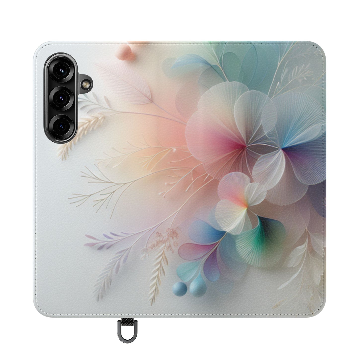 Floral Dream Flip Phone Case - Pastel Watercolor Wallet Cover