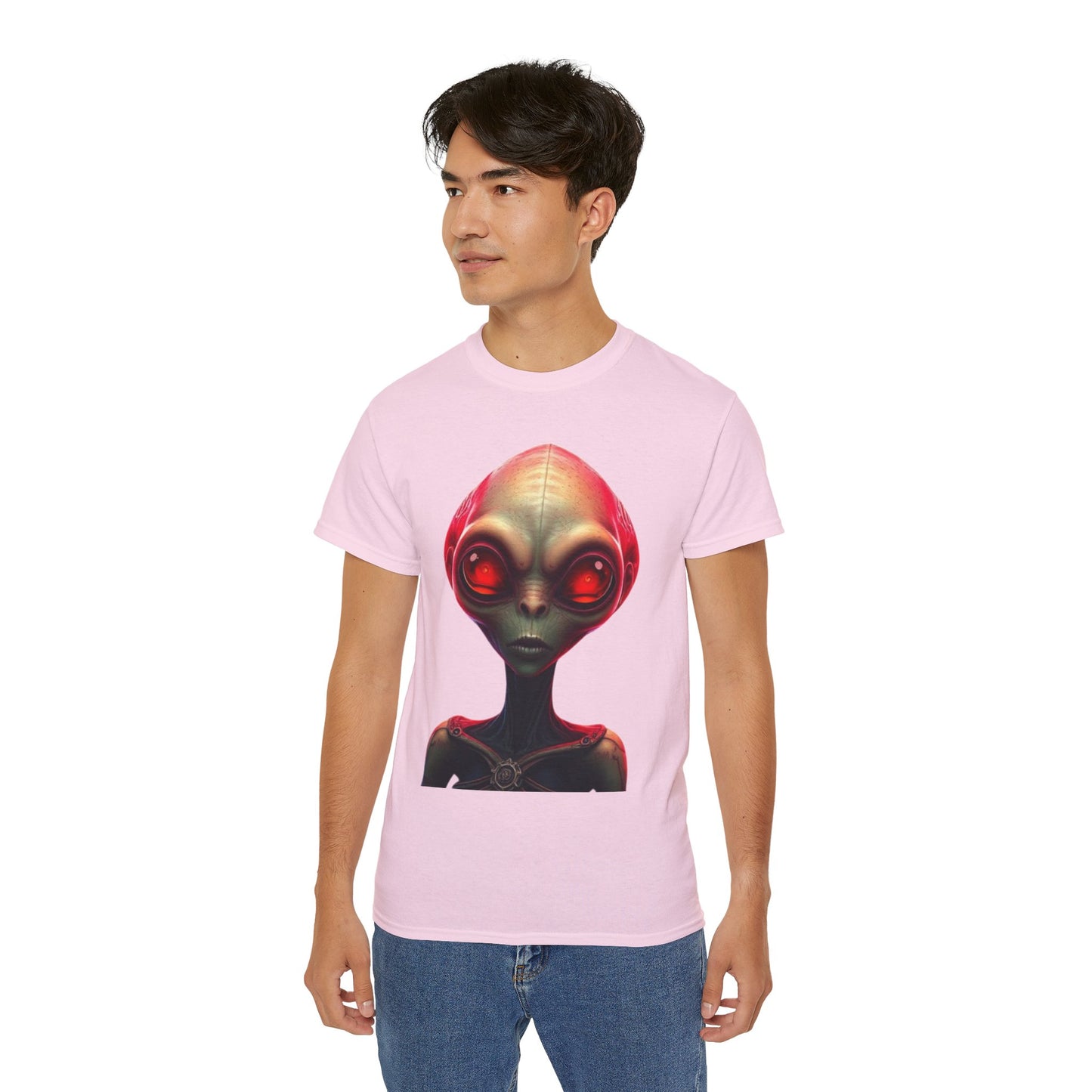 Alien Head Graphic Tee — Retro Red-Eye Extraterrestrial T-Shirt