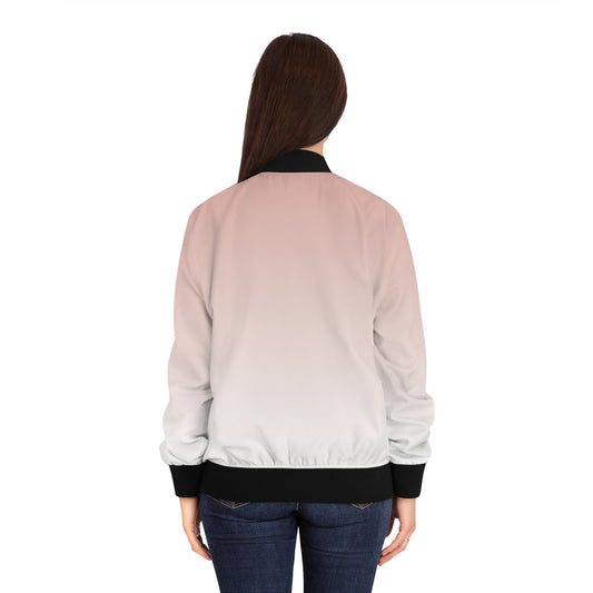 Pink Ombre Bomber Jacket — Women's Lightweight Gradient Jacket