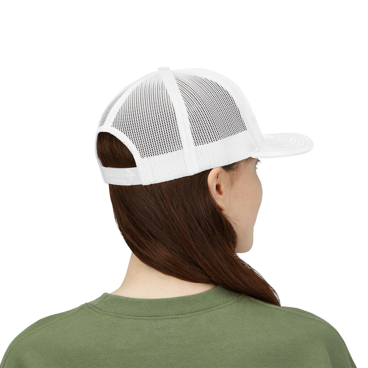 LB Green and White Snapback Trucker Cap