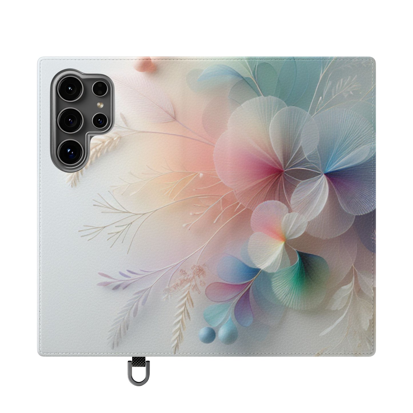 Floral Dream Flip Phone Case - Pastel Watercolor Wallet Cover