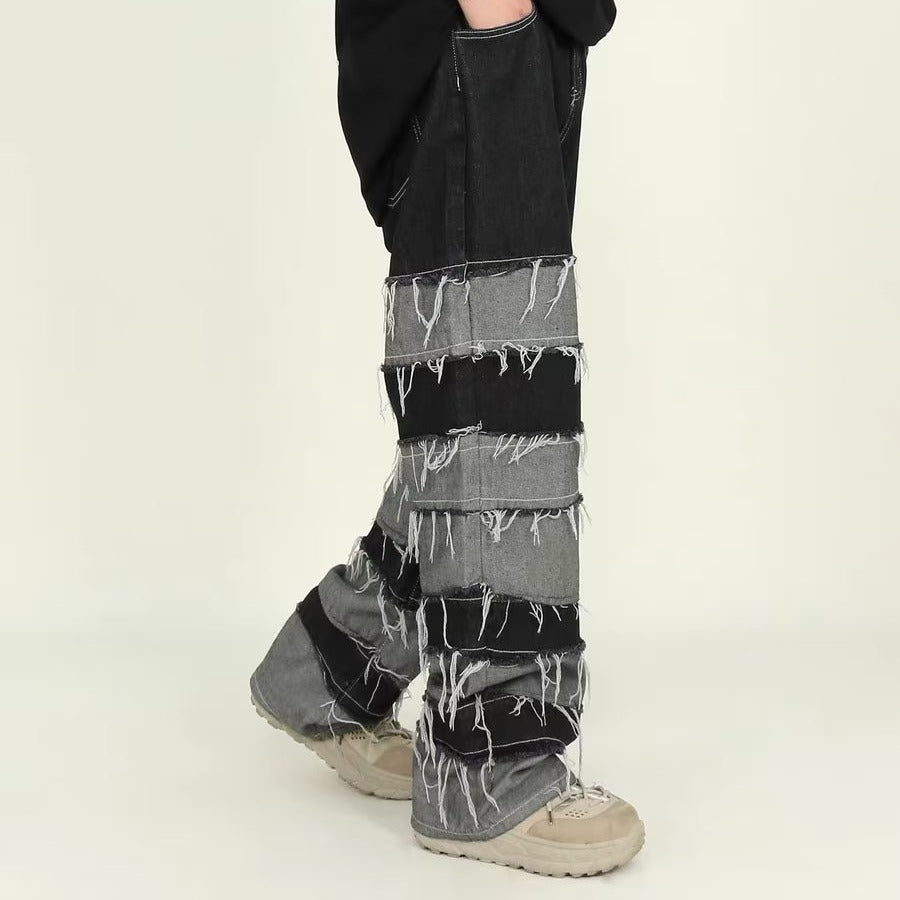 Patchwork Jeans Herren – American Style Gradient Hose