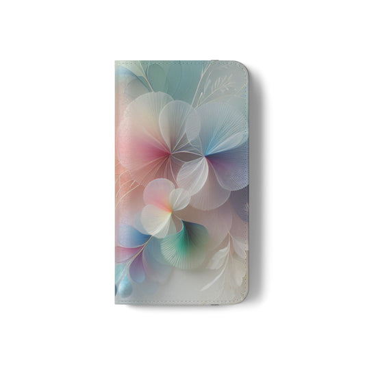 Floral Dream Flip Phone Case - Pastel Watercolor Wallet Cover