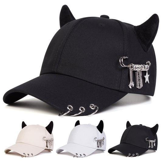 Verstellbare Baseball-Cap mit Hornring