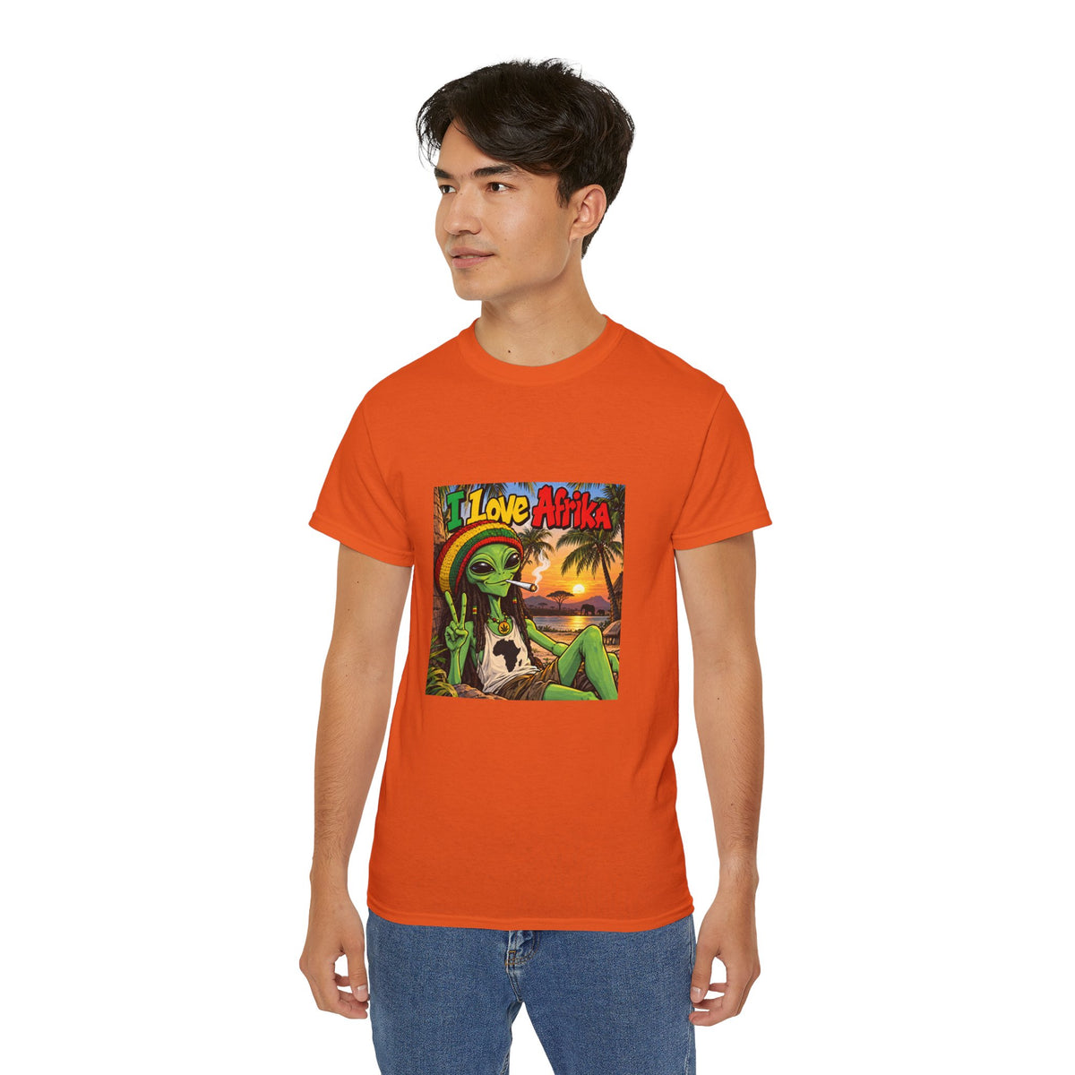 I Love Afrika Alien Sunset T-Shirt – Unisex