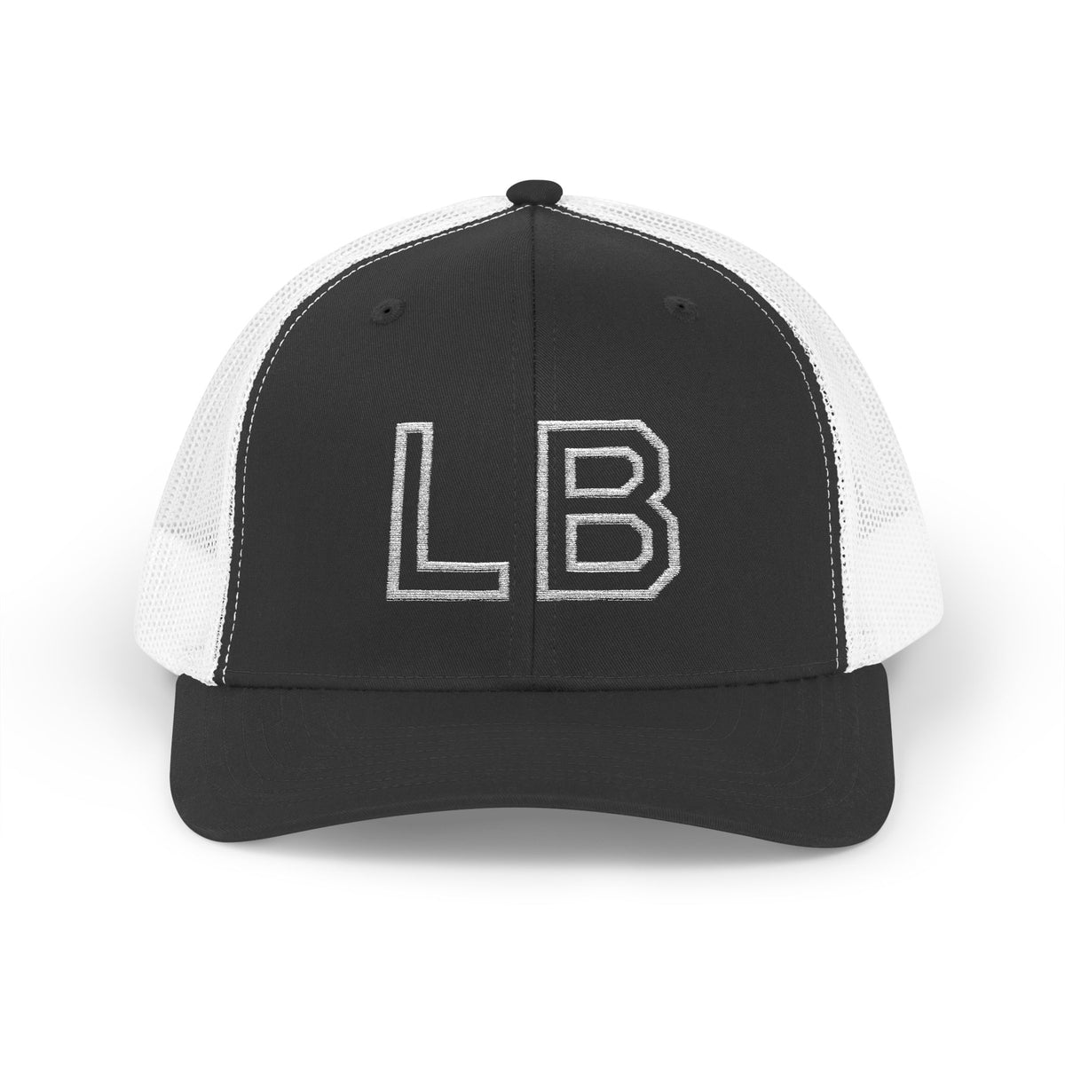 LB Green and White Snapback Trucker Cap