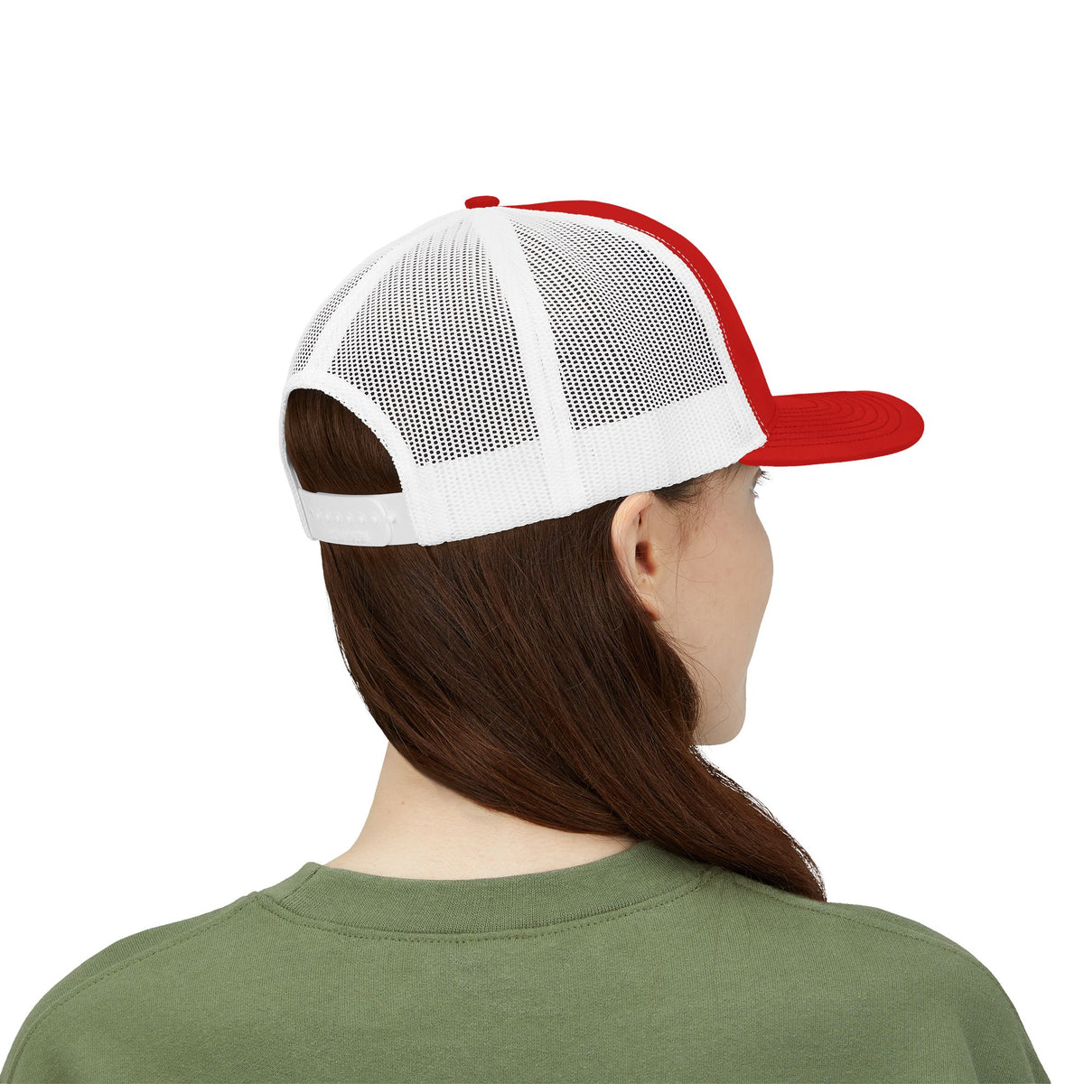 LB Green and White Snapback Trucker Cap
