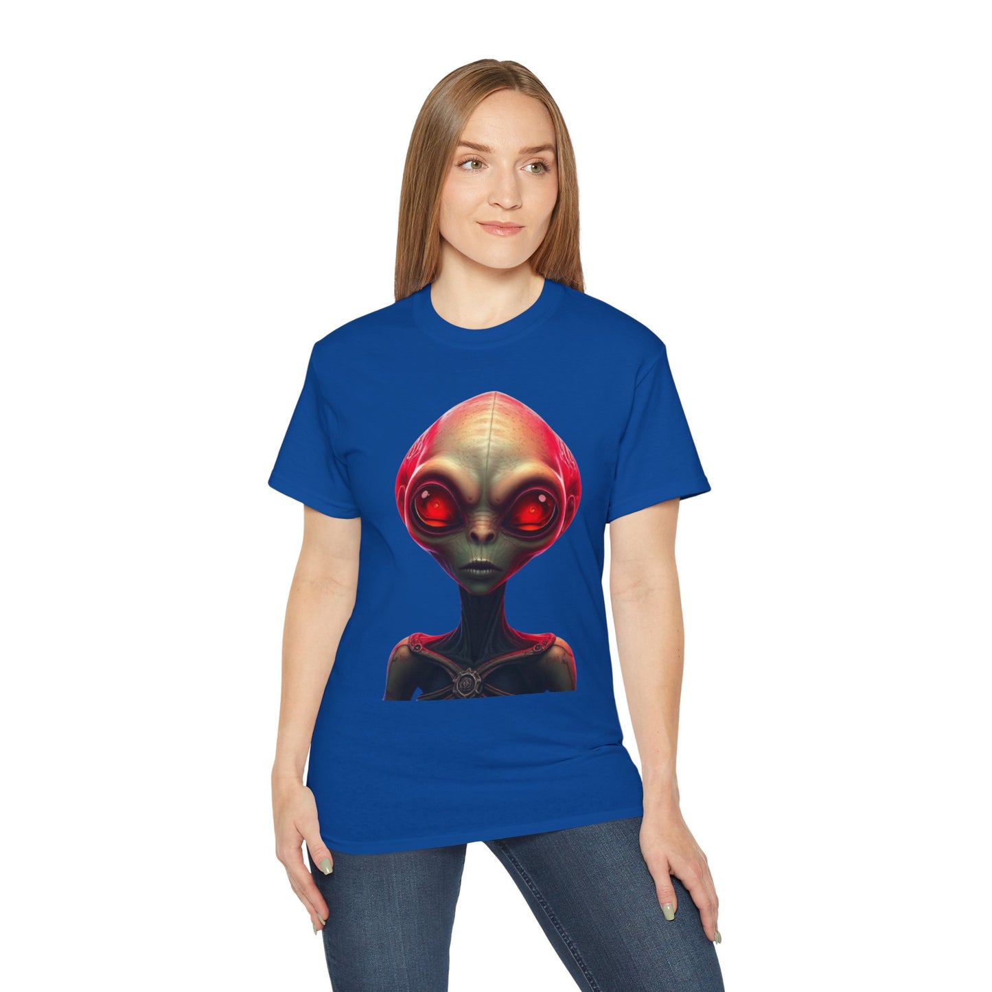 Alien Head Graphic Tee — Retro Red-Eye Extraterrestrial T-Shirt