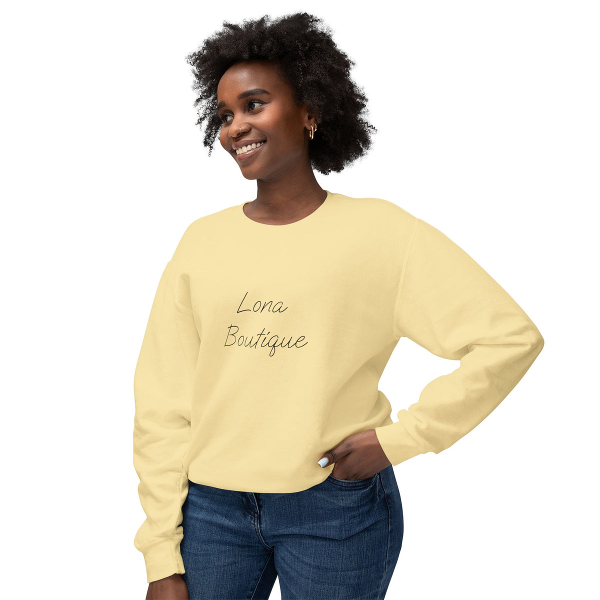 Lona Boutique Sweatshirt mit minimalistischem Logo