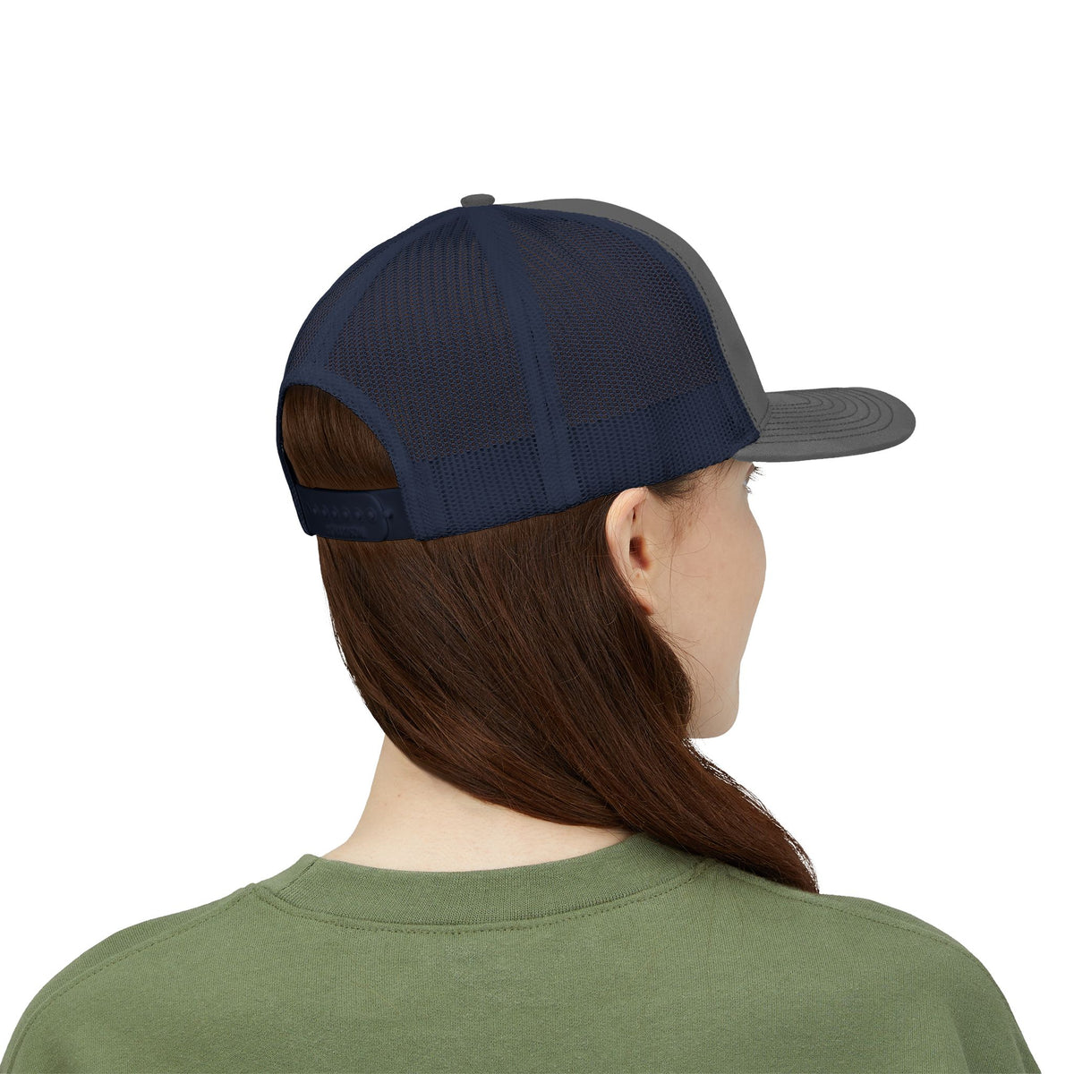 LB Green and White Snapback Trucker Cap
