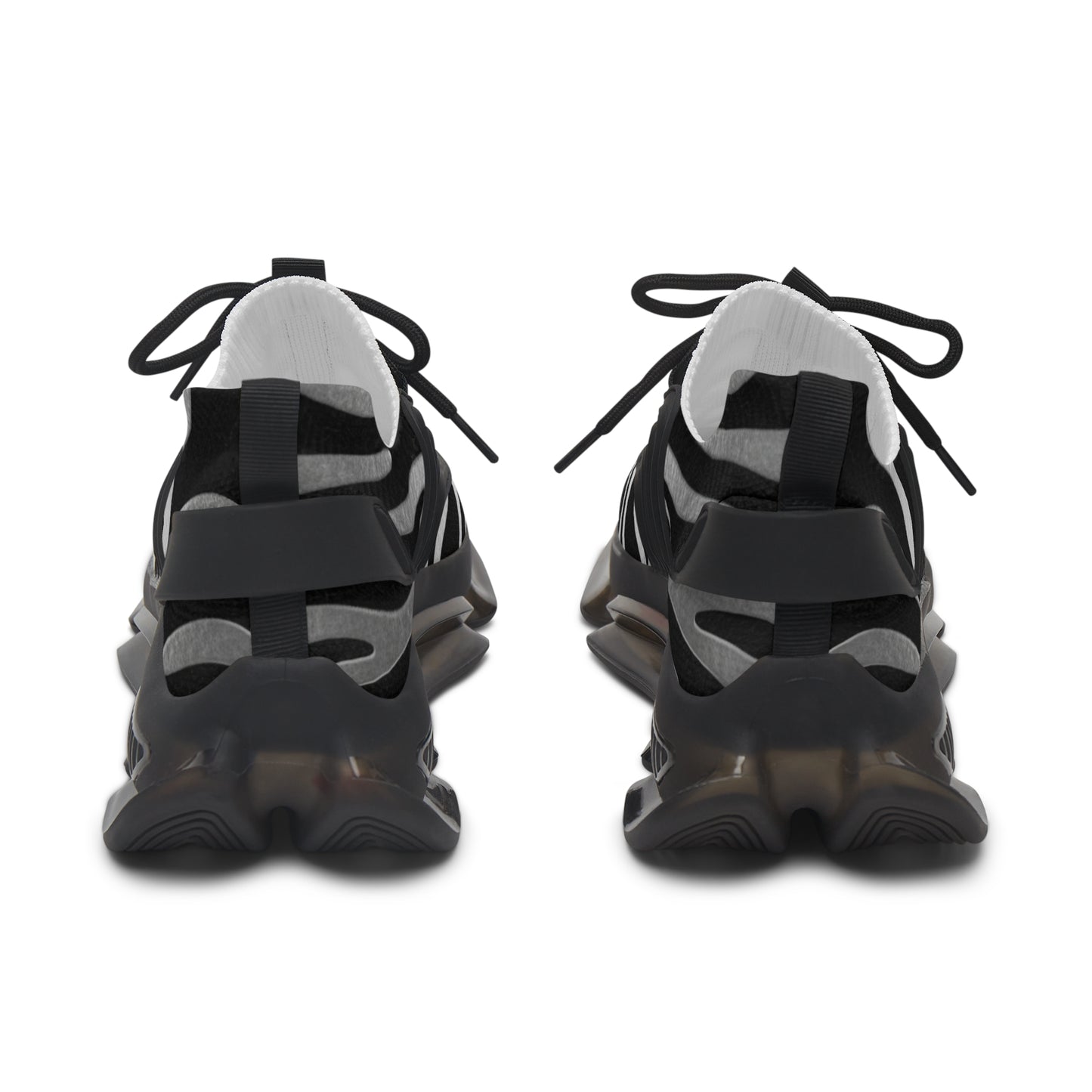 Zebra-Print Mesh Sneakers — Women's Lightweight Athletic Shoes