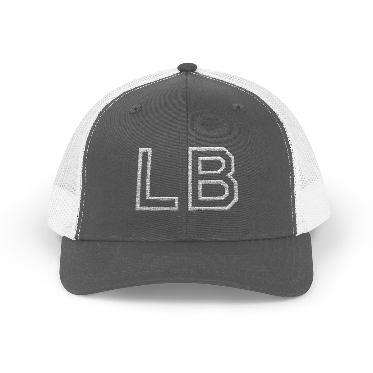 LB Green and White Snapback Trucker Cap
