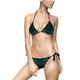 Teal Zebra Print Triangle Bikini — Women's Tie-Side Swimsuit