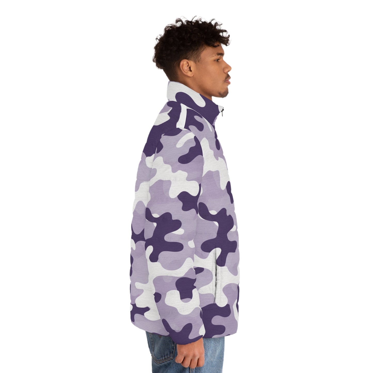 Purple Camo Puffer Jacket