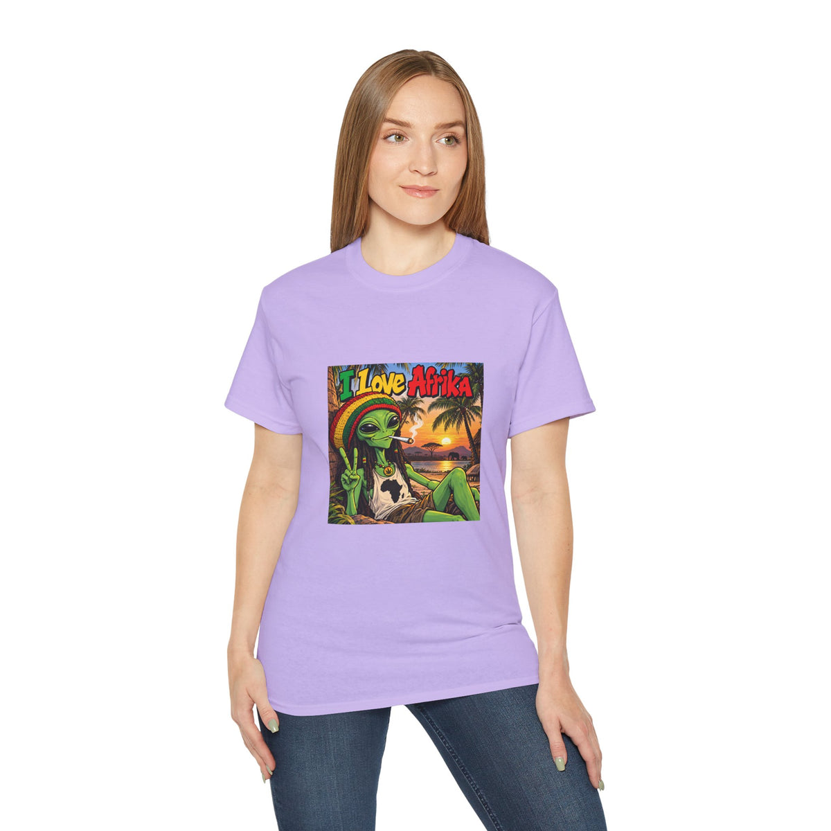 I Love Afrika Alien Sunset T-Shirt – Unisex