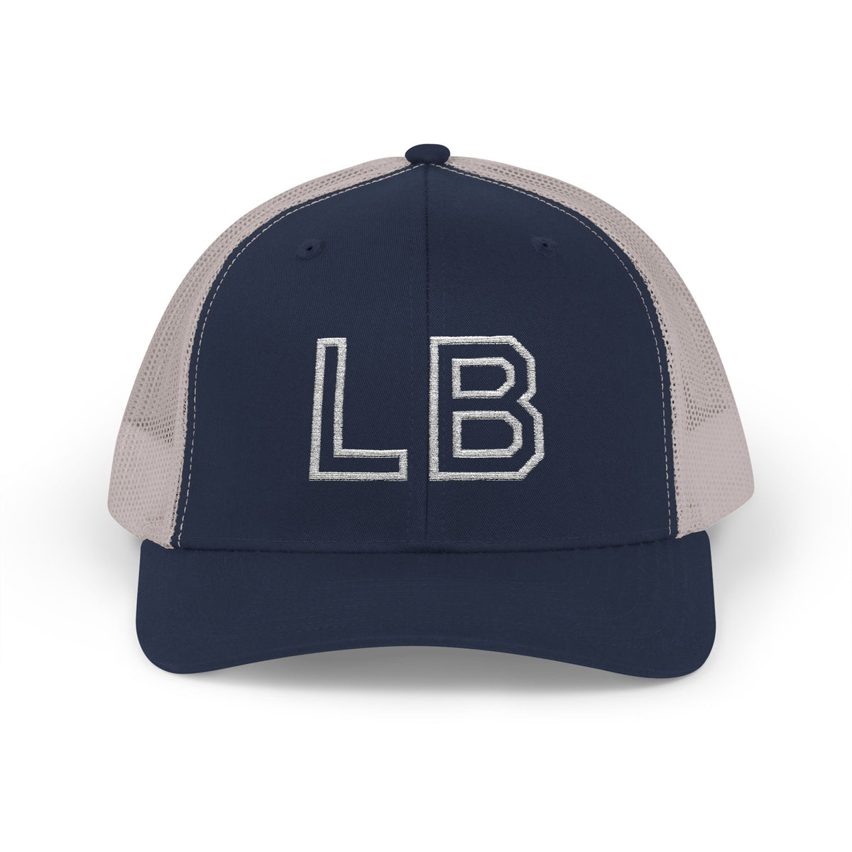 LB Green and White Snapback Trucker Cap