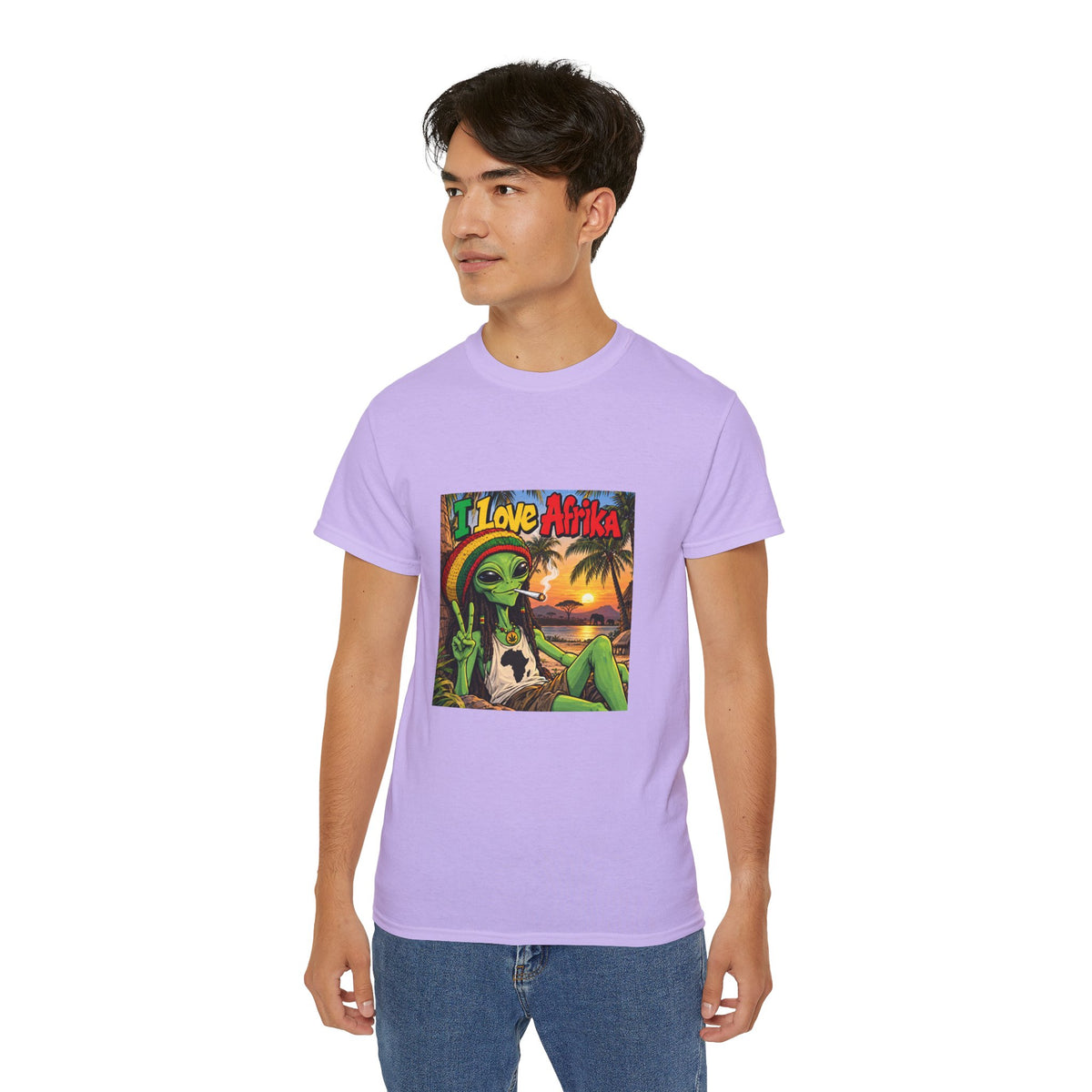 I Love Afrika Alien Sunset T-Shirt – Unisex