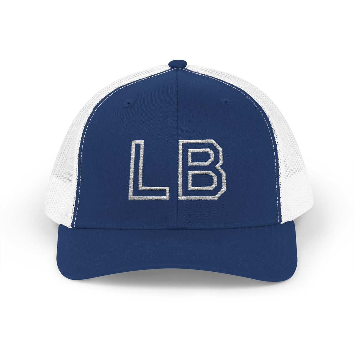 LB Green and White Snapback Trucker Cap