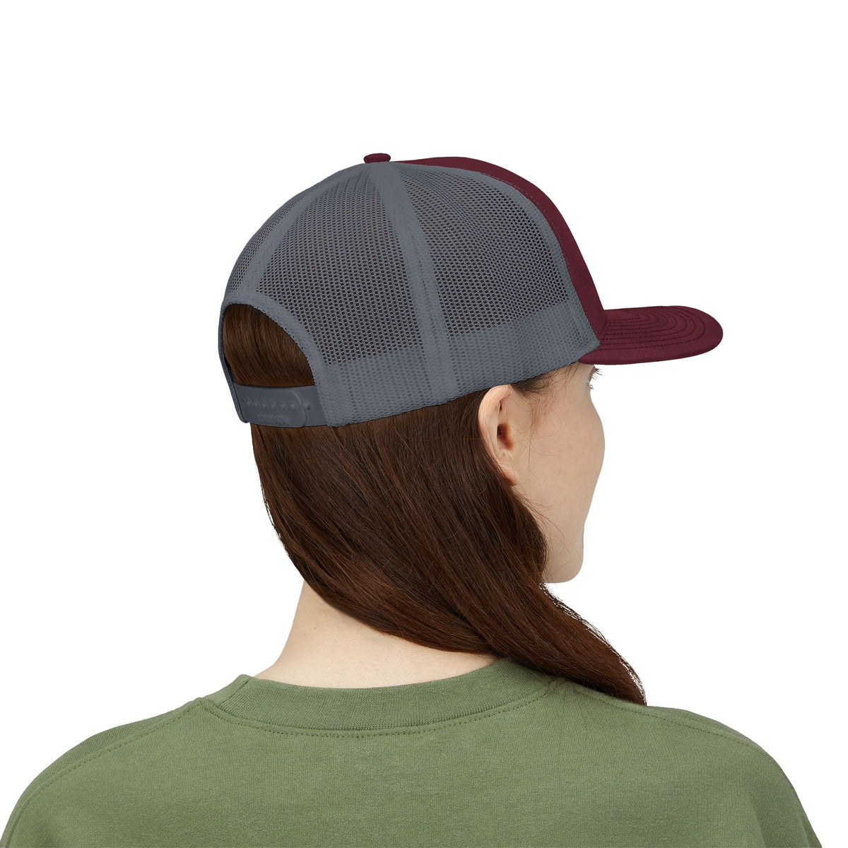 LB Green and White Snapback Trucker Cap